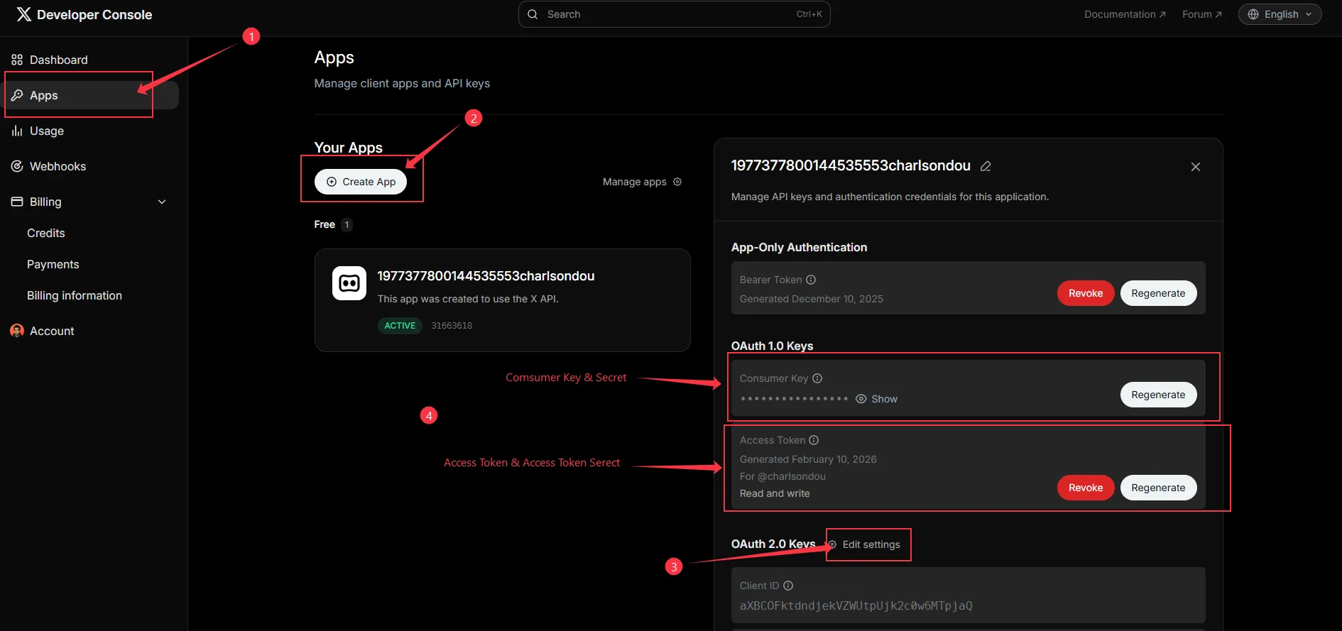 twitter developer portal app settings