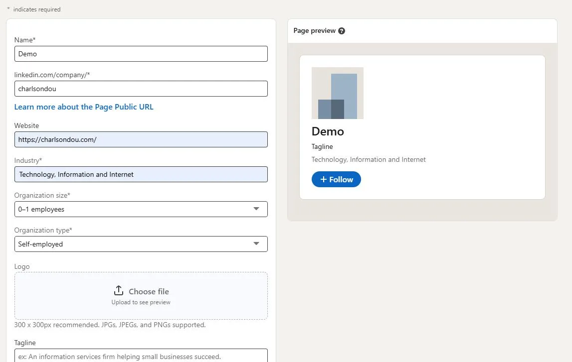 create company details