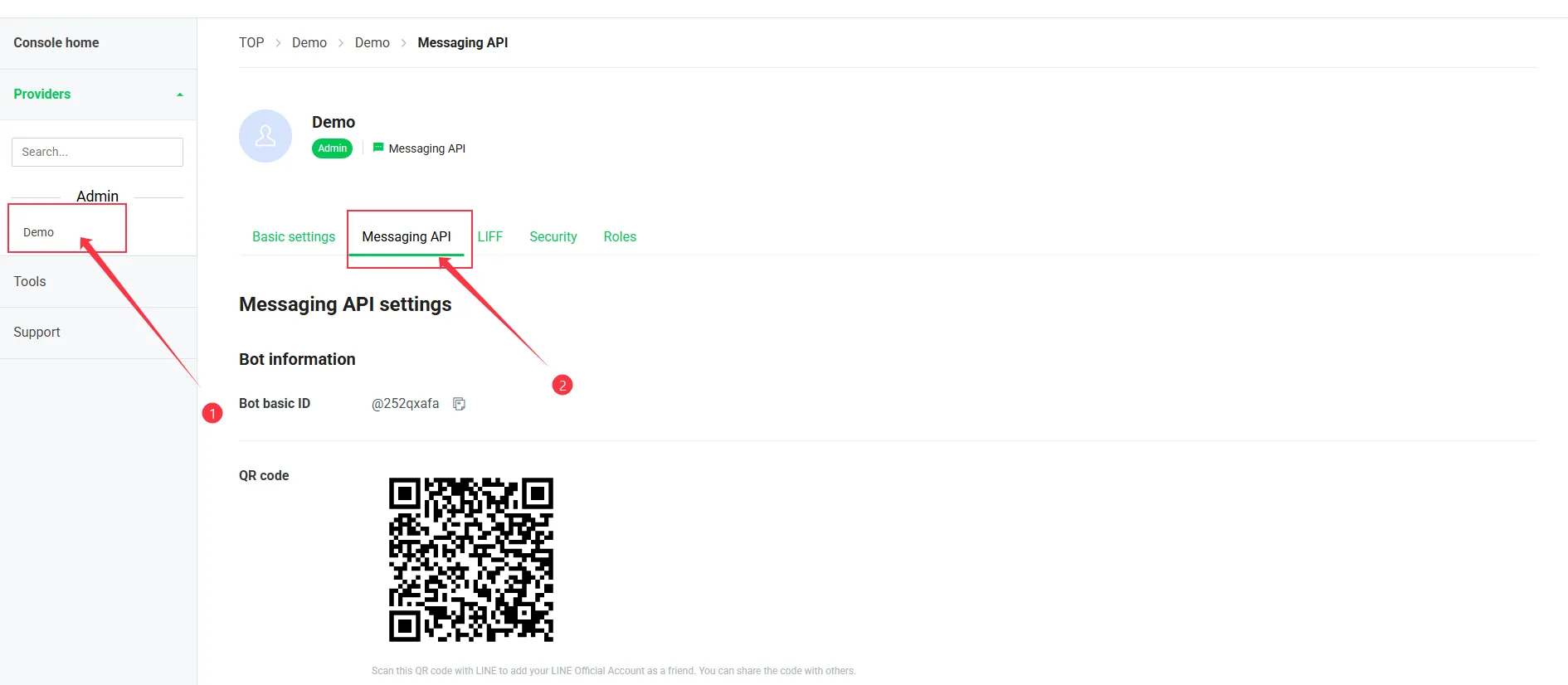 messaging api enabled