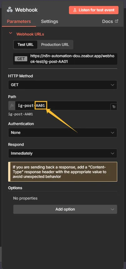 instagram webhook link
