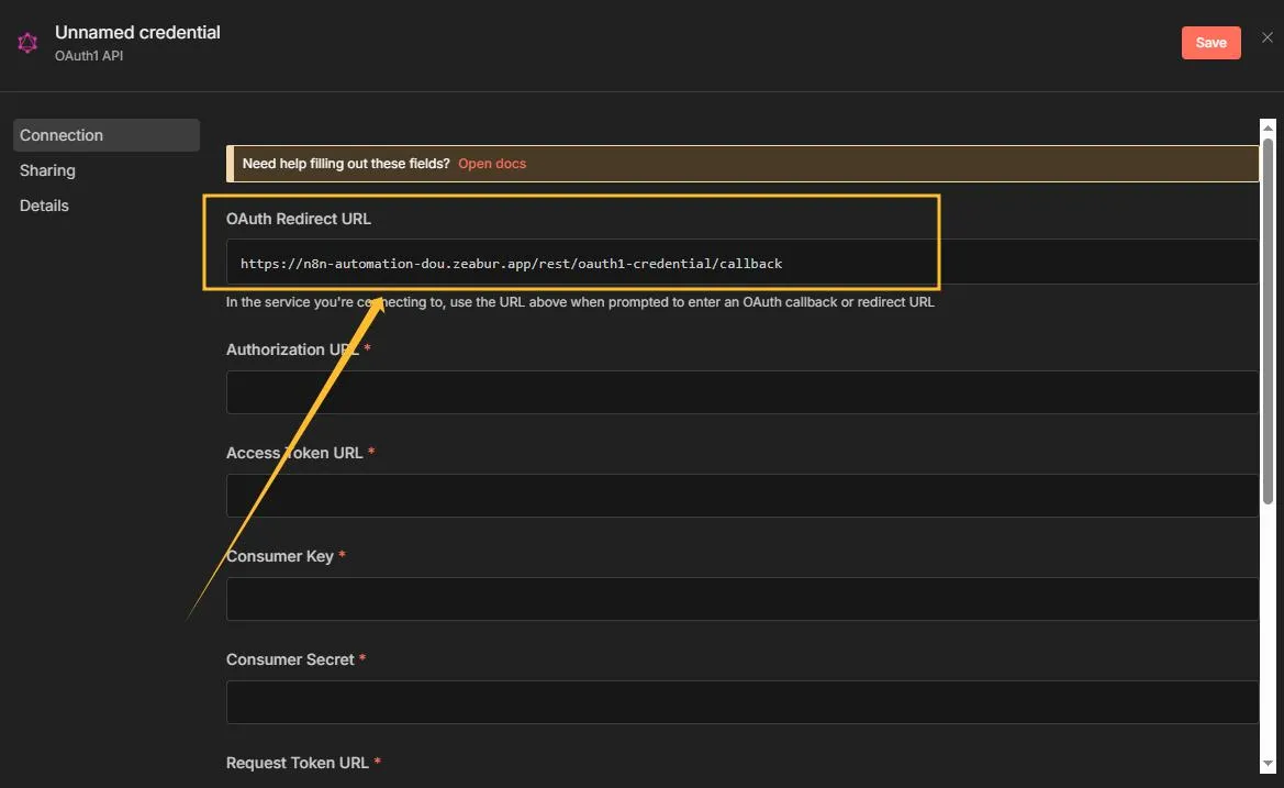 copy oauth redirect url